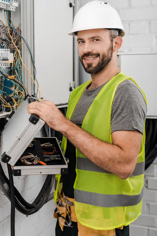 trabalhador instalação elétrica